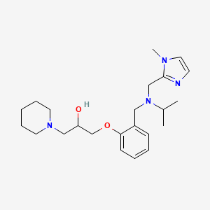molecular formula C23H36N4O2 B6083554 1-[2-[[(1-Methylimidazol-2-yl)methyl-propan-2-ylamino]methyl]phenoxy]-3-piperidin-1-ylpropan-2-ol 