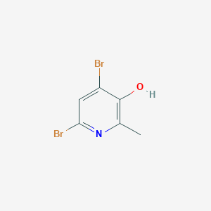 molecular formula C6H5Br2NO B060836 4,6-Dibromo-2-methylpyridin-3-ol CAS No. 188923-75-3