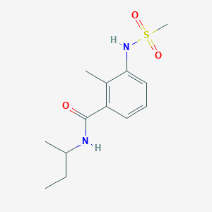 molecular formula C13H20N2O3S B6083610 N-(butan-2-yl)-2-methyl-3-[(methylsulfonyl)amino]benzamide 