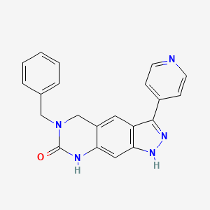 6-benzyl-3-(pyridin-4-yl)-5,6-dihydro-1H-pyrazolo[4,3-g]quinazolin-7(8H)-one