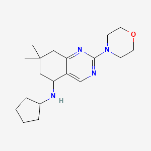 molecular formula C19H30N4O B6083777 N-cyclopentyl-7,7-dimethyl-2-morpholin-4-yl-6,8-dihydro-5H-quinazolin-5-amine 