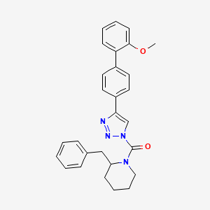 molecular formula C28H28N4O2 B608394 Methanone, [4-(2'-Methoxy[1,1'-biphenyl]-4-yl)-1H-1,2,3-triazol-1-yl][2-(phenylMethyl)-1-piperidinyl]- CAS No. 1402612-56-9