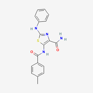 5-(4-Methylbenzamido)-2-(phenylamino)thiazole-4-carboxamide