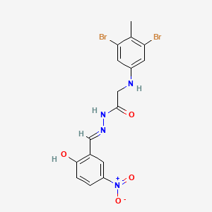 2-(3,5-dibromo-4-methylanilino)-N'-(2-hydroxy-5-nitrobenzylidene)acetohydrazide