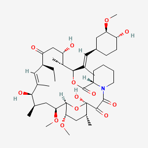 (1R,9S,12S,13R,14S,17S,18E,20R,21R,23S,24R,25S,27R)-17-ethyl-1,14,20-trihydroxy-12-[(E)-1-[(1R,3R,4R)-4-hydroxy-3-methoxycyclohexyl]prop-1-en-2-yl]-23,25-dimethoxy-13,19,21,27-tetramethyl-11,28-dioxa-4-azatricyclo[22.3.1.04,9]octacos-18-ene-2,3,10,16-tetrone