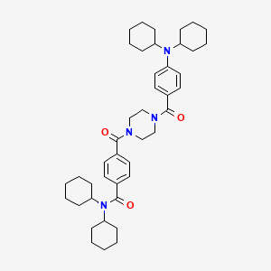 molecular formula C43H60N4O3 B6084242 N,N-DICYCLOHEXYL-4-({4-[4-(DICYCLOHEXYLAMINO)BENZOYL]PIPERAZINO}CARBONYL)BENZAMIDE 