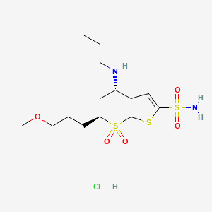 molecular formula C14H25ClN2O5S3 B608427 L-693612 hydrochloride CAS No. 138301-72-1