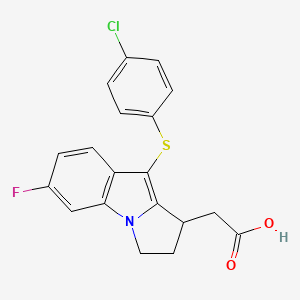 2-(9-((4-Chlorophenyl)thio)-6-fluoro-2,3-dihydro-1H-pyrrolo[1,2-a]indol-1-yl)acetic acid
