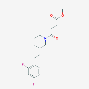 molecular formula C18H23F2NO3 B6084337 methyl 4-{3-[2-(2,4-difluorophenyl)ethyl]-1-piperidinyl}-4-oxobutanoate 