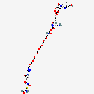 molecular formula C75H102N12O24S B608436 Labetuzumab Govitecan CAS No. 1469876-18-3