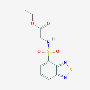 molecular formula C10H11N3O4S2 B060845 Ethyl 2-[(2,1,3-benzothiadiazol-4-ylsulfonyl)amino]acetate CAS No. 175203-25-5