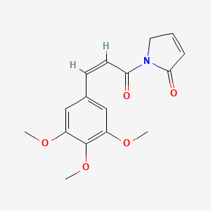 molecular formula C16H17NO5 B608450 (Z)-1-(3-(3,4,5-Trimethoxyphenyl)acryloyl)-1H-pyrrol-2(5H)-one CAS No. 1370510-16-9