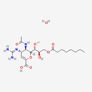 molecular formula C21H38N4O9 B608452 Laninamivir octanoate hydrate CAS No. 1233643-88-3