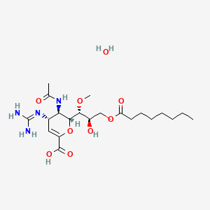 molecular formula C21H38N4O9 B608452 Laninamivir octanoate monohydrate CAS No. 1233643-88-3