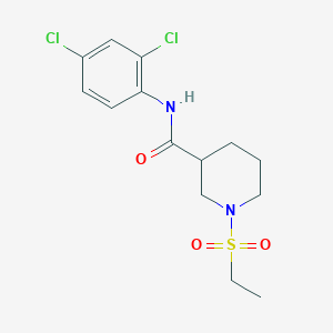 molecular formula C14H18Cl2N2O3S B6084534 N-(2,4-dichlorophenyl)-1-ethylsulfonylpiperidine-3-carboxamide 