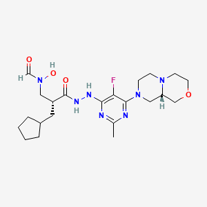 molecular formula C22H34FN7O4 B608455 Lanopepden CAS No. 1152107-25-9