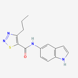 molecular formula C14H14N4OS B6084551 N-(1H-indol-5-yl)-4-propyl-1,2,3-thiadiazole-5-carboxamide 