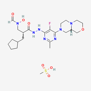 molecular formula C23H38FN7O7S B608456 Lanopepden Mesylate CAS No. 1441390-17-5