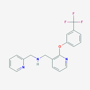 molecular formula C19H16F3N3O B6084577 N-(pyridin-2-ylmethyl)-1-[2-[3-(trifluoromethyl)phenoxy]pyridin-3-yl]methanamine 