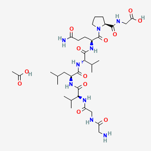 molecular formula C34H59N9O12 B608467 Larazotide acetate CAS No. 881851-50-9