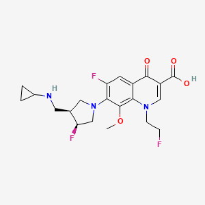 molecular formula C21H24F3N3O4 B608474 Lascufloxacin CAS No. 848416-07-9