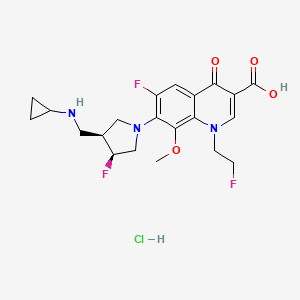 molecular formula C21H25ClF3N3O4 B608475 Lascufloxacin hydrochloride CAS No. 1433857-09-0
