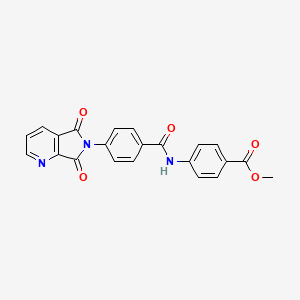 molecular formula C22H15N3O5 B6084896 Methyl 4-[[4-(5,7-dioxopyrrolo[3,4-b]pyridin-6-yl)benzoyl]amino]benzoate 