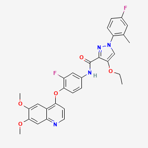 molecular formula C30H26F2N4O5 B608498 LDC1267 CAS No. 1361030-48-9
