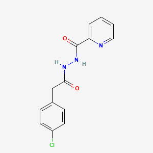 molecular formula C14H12ClN3O2 B6085030 N'-[2-(4-chlorophenyl)acetyl]pyridine-2-carbohydrazide 
