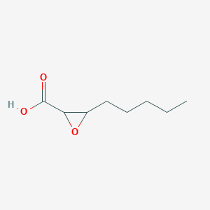 molecular formula C8H14O3 B060851 3-Pentyloxirane-2-carboxylic acid CAS No. 173935-82-5