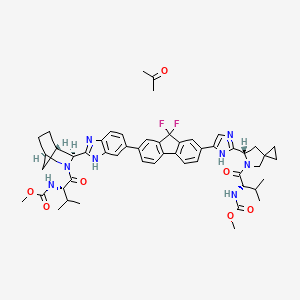 molecular formula C52H60F2N8O7 B608510 Ledipasvir acetone CAS No. 1441674-54-9