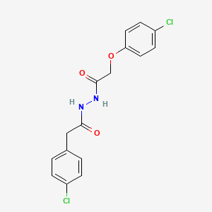molecular formula C16H14Cl2N2O3 B6085151 N'-[2-(4-chlorophenoxy)acetyl]-2-(4-chlorophenyl)acetohydrazide 