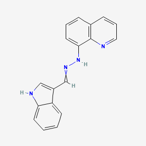 1H-indole-3-carbaldehyde N-(8-quinolinyl)hydrazone