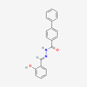 molecular formula C20H16N2O2 B6085219 N-[(E)-(2-hydroxyphenyl)methylideneamino]-4-phenylbenzamide 