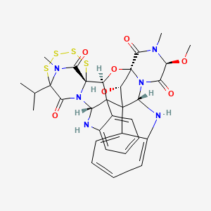 molecular formula C32H32N6O7S4 B608525 Leptosine J CAS No. 160550-15-2