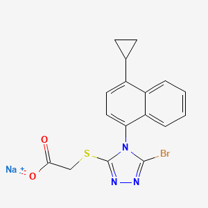molecular formula C17H13BrN3NaO2S B608527 Lesinurad sodium CAS No. 1151516-14-1