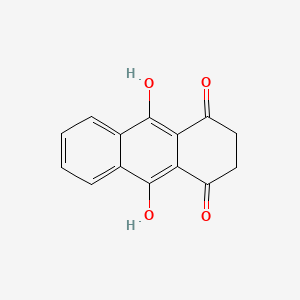 molecular formula C14H10O4 B608529 1,4-Anthracenedione, 2,3-dihydro-9,10-dihydroxy- CAS No. 40498-13-3