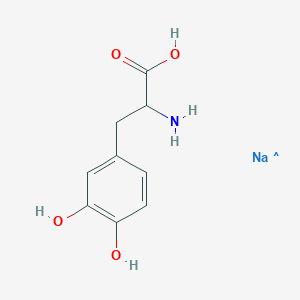 molecular formula 9H10NNaO4 B608537 Levodopa (sodium);3,4-Dihydroxyphenylalanine (sodium) CAS No. 63302-01-2