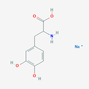 molecular formula 9H10NNaO4 B608537 L-DOPA (sodium) CAS No. 63302-01-2