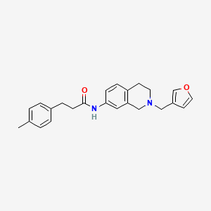 molecular formula C24H26N2O2 B6085485 N-[2-(furan-3-ylmethyl)-3,4-dihydro-1H-isoquinolin-7-yl]-3-(4-methylphenyl)propanamide 