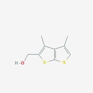molecular formula C9H10OS2 B060856 (3,4-Dimethylthieno[2,3-b]thiophen-2-yl)methanol CAS No. 175202-60-5