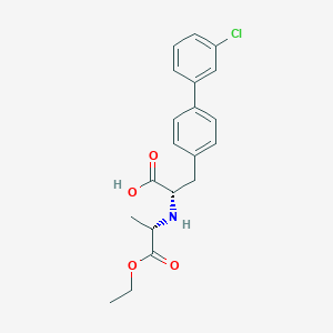 molecular formula C20H22ClNO4 B608566 (S)-3-(3'-Chloro-[1,1'-biphenyl]-4-yl)-2-(((S)-1-ethoxy-1-oxopropan-2-yl)amino)propanoic acid CAS No. 1308256-94-1