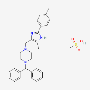 molecular formula C30H36N4O3S B608571 Lifarizine methanesulfonate CAS No. 130565-83-2