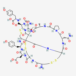 molecular formula C59H79N15O21S6 B608579 H-Cys(1)-Cys(2)-Glu-Tyr-Cys(3)-Cys(1)-Asn-Pro-Ala-Cys(2)-Thr-Gly-Cys(3)-Tyr-OH CAS No. 851199-59-2