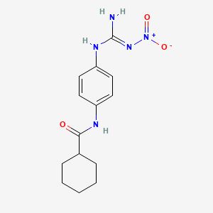 molecular formula C14H19N5O3 B6085818 N-{4-[(E)-N''-NITROCARBAMIMIDAMIDO]PHENYL}CYCLOHEXANECARBOXAMIDE 