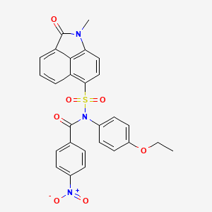 molecular formula C27H21N3O7S B6085839 N-(4-ethoxyphenyl)-N-(1-methyl-2-oxobenzo[cd]indol-6-yl)sulfonyl-4-nitrobenzamide 