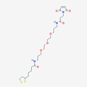 molecular formula C25H41N3O7S2 B608585 Lipoamide-PEG3-Mal CAS No. 1314378-19-2
