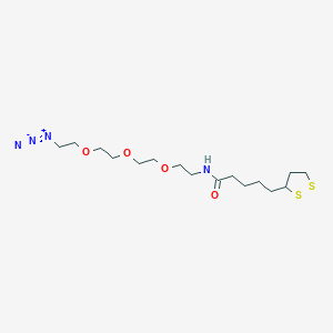 molecular formula C16H30N4O4S2 B608588 Lipoamido-PEG3-Azide 