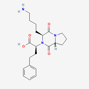 molecular formula C21H29N3O4 B608596 Lisinopril R,S,S-diketopiperazine CAS No. 219677-82-4