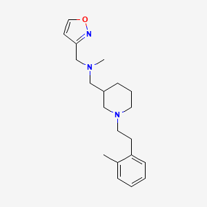 molecular formula C20H29N3O B6085988 N-methyl-1-[1-[2-(2-methylphenyl)ethyl]piperidin-3-yl]-N-(1,2-oxazol-3-ylmethyl)methanamine 